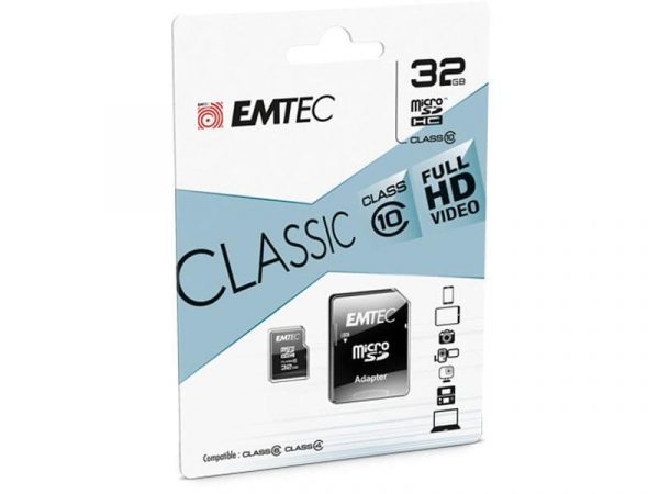 Carte mémoire EMTEC MicroSDHC Classic 32Go