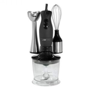 Robot Clatronic inox 200 Watt 3 en 1 hacchoir-mixeur-batteur