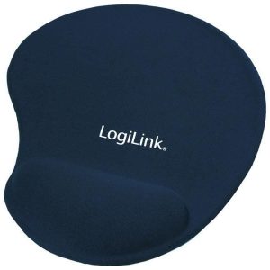 Tapis de souris LogiLink bleu avec repose main en gel