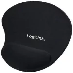 Tapis de souris noir LogiLink avec repose main en gel