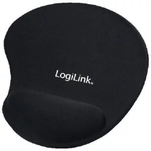 Tapis de souris noir LogiLink avec repose main en gel