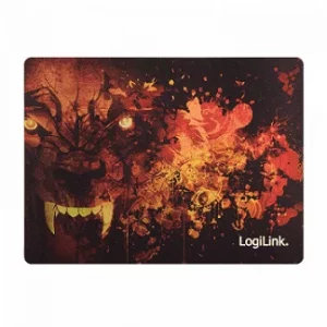 Tapis de souris de jeu ultra fin Logilink Glimmer ID0141 (Design loup)