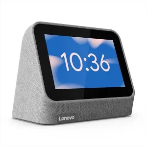 Enceinte intelligente LENOVO réveil connecté smart clock 2 gris chiné