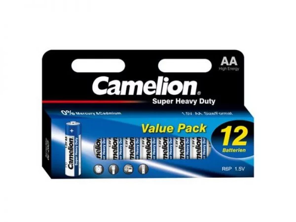 Batterie Camelion Super Heavy Duty Blue LR6 Mignon AA (12 pièces)